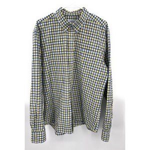 Southern Tide Shirt Mens XL Blue Yellow Plaid Skipjack Tuna‎ Casual